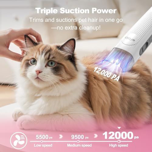 Afloia 6-in-1 Dog Grooming Kit, Pet Grooming Vacuum - Image 3