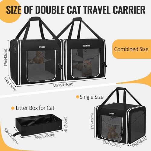 Petskd Portable Double Cat Carrier - Image 2