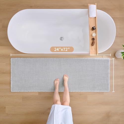 ILANGO Upgraded Waffle Bath Rug 24x72, Super Absorbent Non Slip Bath Mat - Image 2