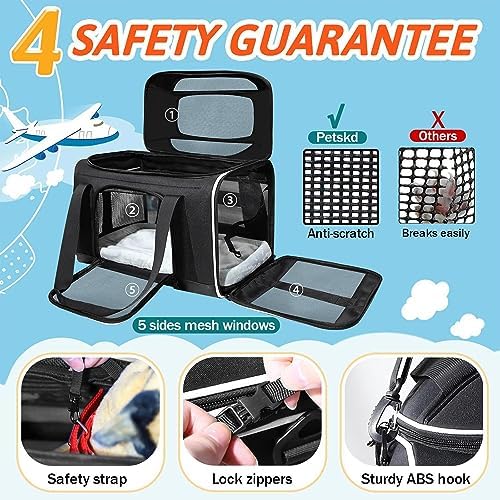 Petskd Top-Expandable Small Pet Carrier 18"x13"x9.5" Airline Approved - Image 5