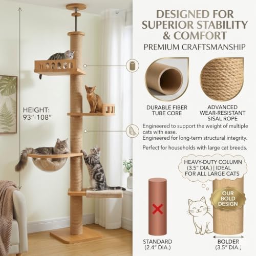 Floor to Ceiling cat Tree - Image 3