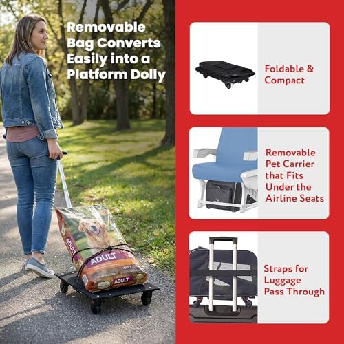 dbest products Rolling Pet Carrier - Image 3