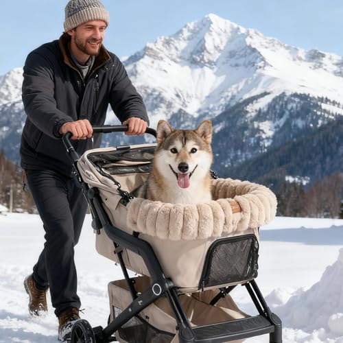 Pet Pram Padding – Fleece Thermal Seat Insert, Machine Cleanable Comfort - Image 4