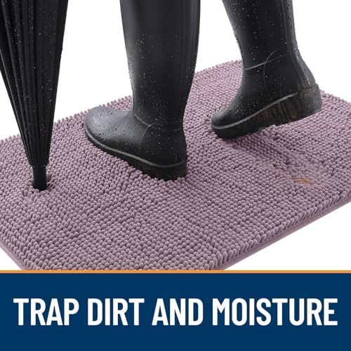 OLANLY Dog Door Mat for Muddy Paws 44x32, Super Absorbent Chenille Mud Mat - Image 2