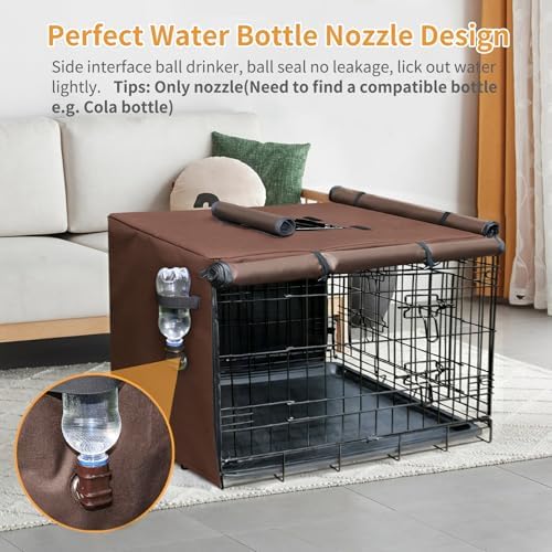 DONORO Dog Crate Cover, Waterproof Pet Kennel Cover 600D Heavy Duty Dog Cage - Image 2