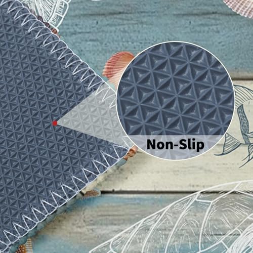 Giwawa Coastal Starfish Bath Rug Summer Sea Turtle Bathroom Carpet Soft Non - Image 5