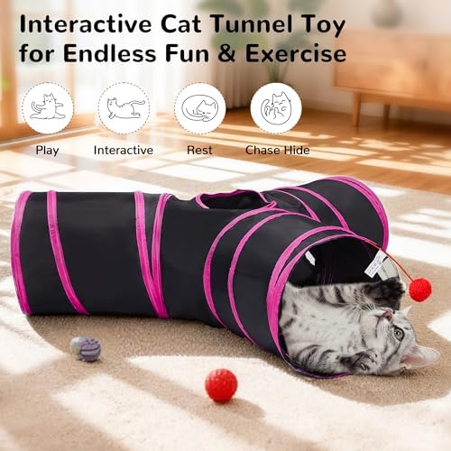 Tempcore Cat Tunnel, 3-Way Collapsible Toy - Image 2