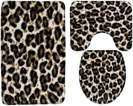 Leopard Print Bath Mat Black White Cheetah Wild Safari Powerful Animal Big Cat - Image 2