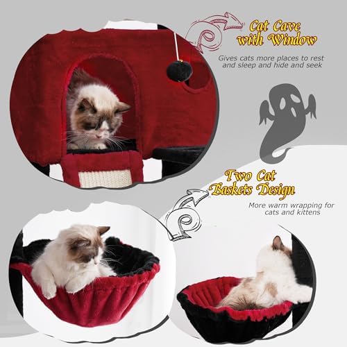 Hey-brother Cat Tree Tower, Adjustable Height, Floor to Ceiling - Image 4
