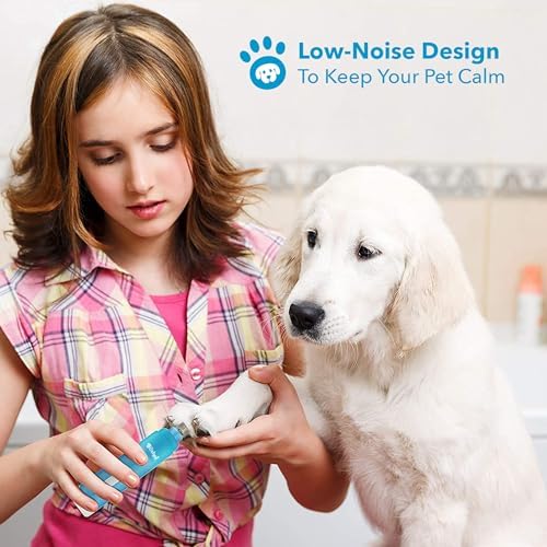 BOSHEL Dog Nail Grinder with 2-Speed Motor, Low Quiet Noise Electric Pet Trimmer - Image 4