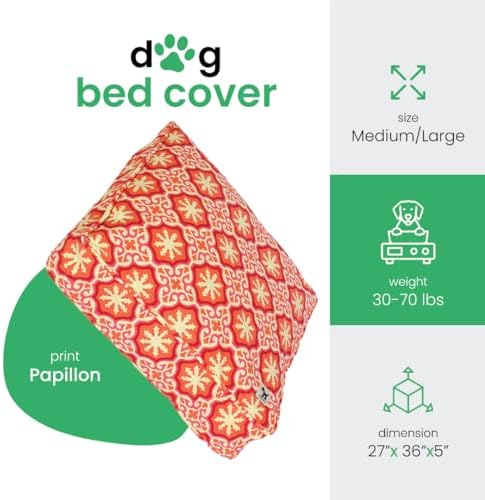 Molly Mutt Pink & Yellow Dog Bed Cover, Non-Toxic & 100% Cotton - Image 2