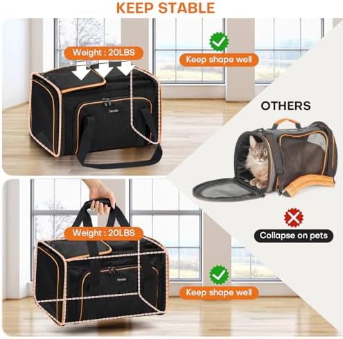 Pet Carrier, Large Soft Sided Expandable Travel Carrier - Image 6