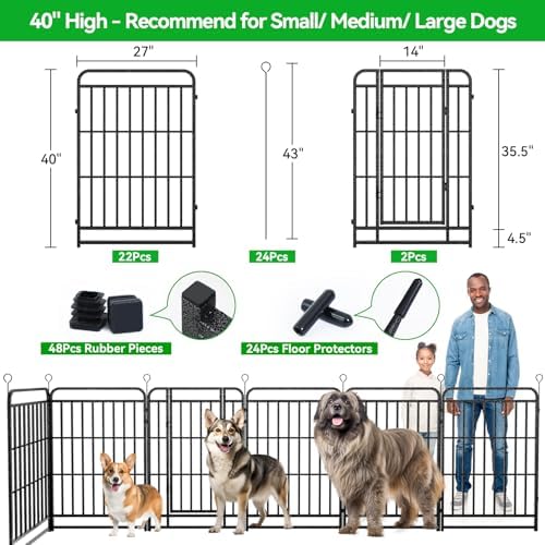 Kfvigoho Heavy Duty Dog Playpen 24 Steel Panels 40" Height - Image 4