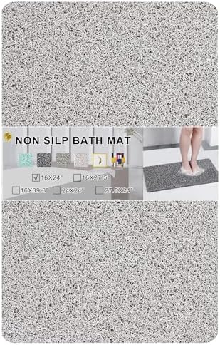 Nonslip Bathtub Mat, Anti Slip Bath Mat 0.6" Extra Thick, Quick Dry Bath Tub by Rzoysia