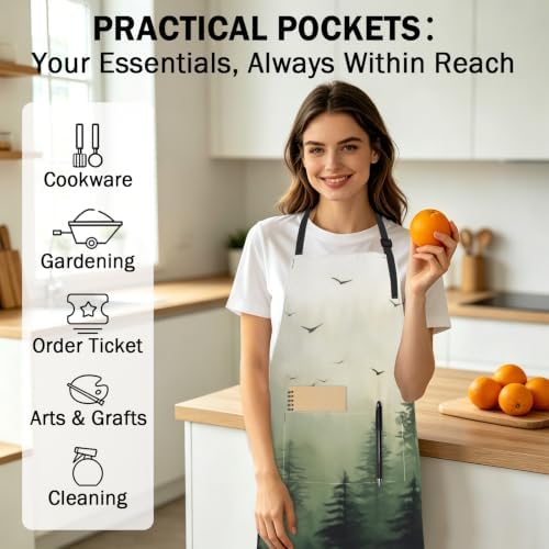 Giwawa Apron Unisex Resistant 33 x 28 inches - Image 6