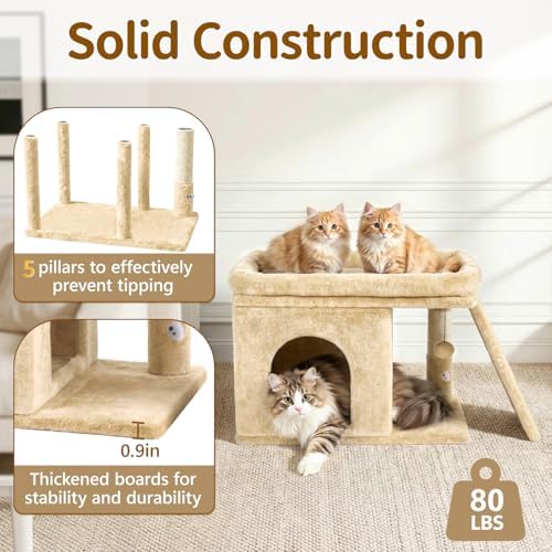 Cat Tree Tower with 15.7x23.6 Perch Bed - Image 3