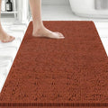 Bcoimo Bath Rug Mat, 36x24 Chenille Extra Soft Burnt Orange Bathroom Tub Mat by Bcoimo