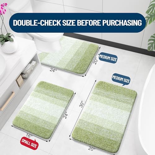 OLANLY Bathroom Runner Rug 45x27, Extra Soft Absorbent Microfiber Bath Rugs - Image 2