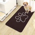 OLANLY Dog Door Mat for Muddy Paws 40x24, Paw Print Design Chenille Mud Mat by OLANLY