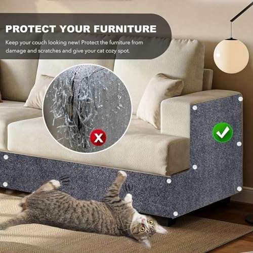 118x15.8in Self-Adhesive Cat Scratching Mat, Couch Protector from Cat Claws - Image 2
