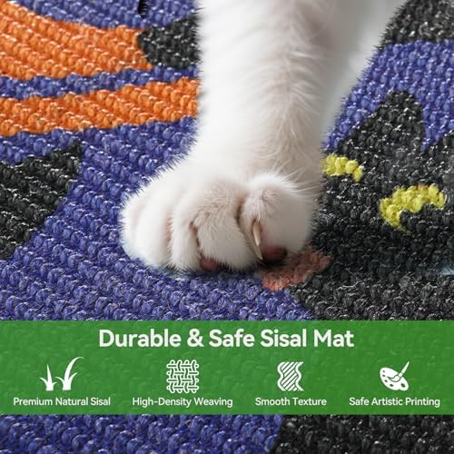 3-in-1 Sisal Cat Scratcher Mat - Image 2