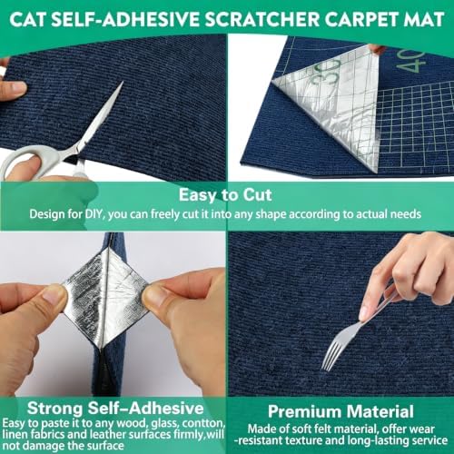 Cat Scratcher Mat, 78.7"x15.8" Cat Scratch Couch Furniture Protector, Trimmable - Image 4
