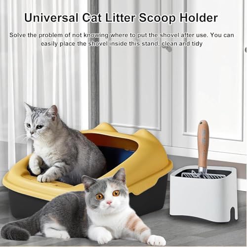 White Cat Litter Scoop Holder, Mini Trash Can - Image 6