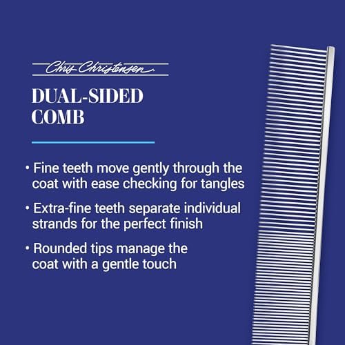 Chris Christensen 504 8.5 in. Fine/Coarse Greyhound-Style Butter Comb, Groom - Image 3