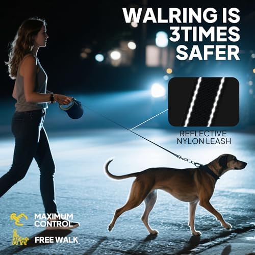 Upgraded Retractable Dog Leash for Large Dogs up to 50kg, 8m Reflective Tape - Image 5