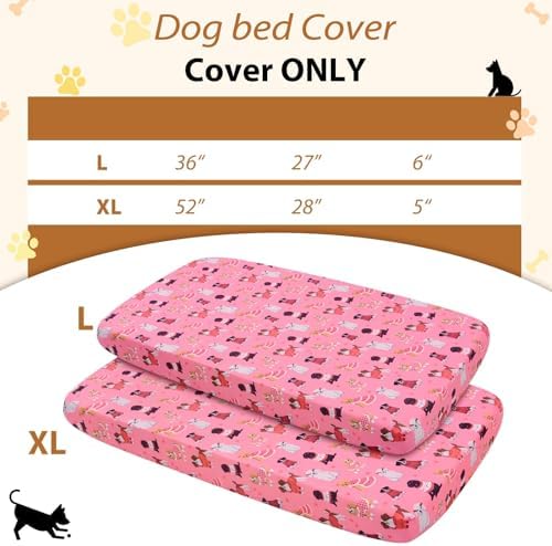 Replacement Dog Bed Covers Elastic Edged Washable 52" x 28" x 6" - Image 3
