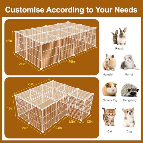 VISCOO 20 Panels Small Animal Playpen, Pet Playpen, Guinea Pigs Cages - Image 2