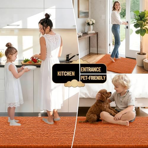 OLANLY Thick Chenille Small Bathroom Rugs 24x16, Absorbent Bath Mat - Image 6