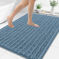 Smiry Bathroom Rugs 44X32, Extra Soft Rubber Backing Chenille Bath Mats by Smiry