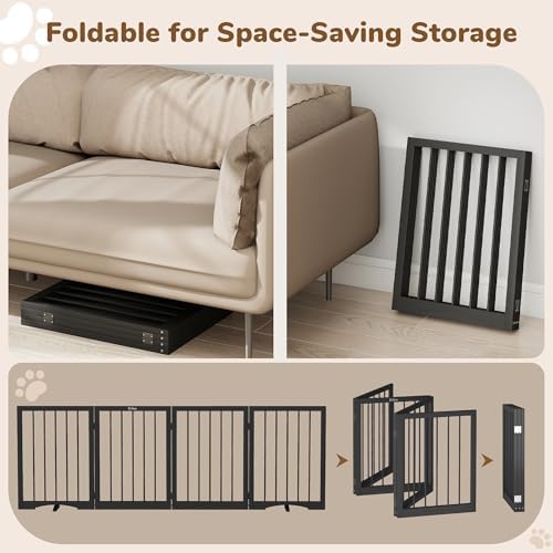 Free Standing Dog Gate Indoor, Foldable Dog Gate - Image 5