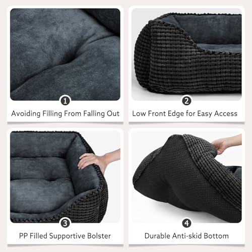 MIXJOY Dog Beds for Medium Dogs Washable, Rectangle Pet Bed Medium Size Dog - Image 5