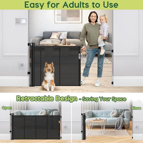 2 Pack Reinforced 55" Wide Retractable Baby Gates - Image 5