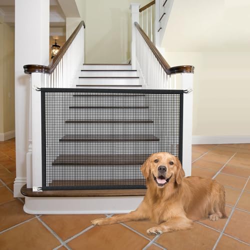 Dog Gate for Stairs Pet Gates for The House: Dogs Screen Mesh Gate for Doorways by Cupount