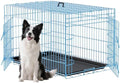 FDW | 48" Foldable Metal Dog Crate | Blue | Cage by FDW