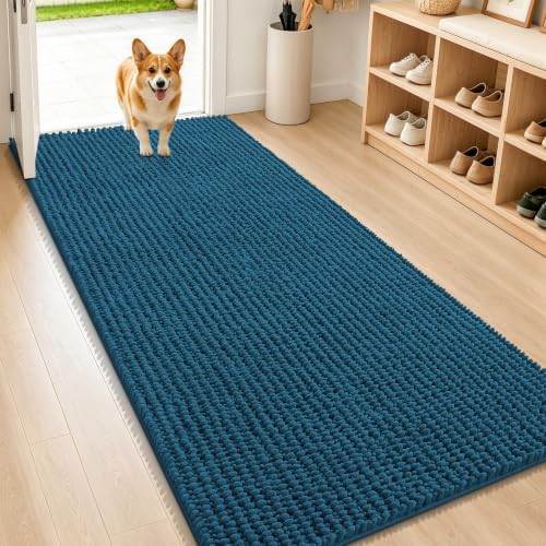 Smiry Dog Door Mat for Muddy Paws 59x24, Ultra Absorbent Chenille Doormat by Smiry