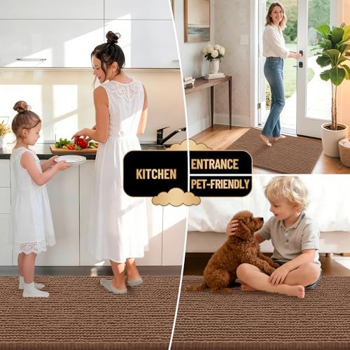 OLANLY Thick Chenille Large Bathroom Rugs 70x46, Absorbent Bath Mat - Image 6