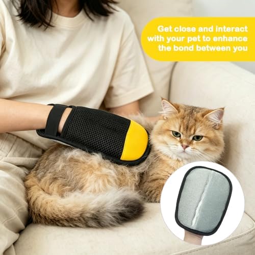 Electrostatic Pet Hair Removal Glove, Washable & Reusable Cat & Dog Animal Fur - Image 3