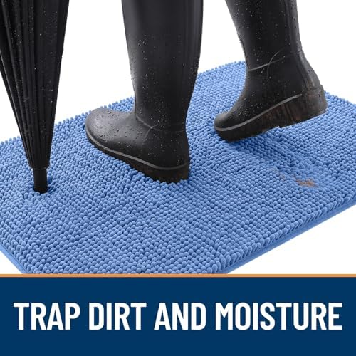 OLANLY Dog Door Mat for Muddy Paws 70x46, Super Absorbent Chenille Mud Mat - Image 2