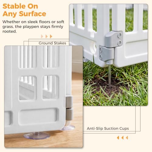 NEWBULIG 24 Inch 8 Panels Dog Playpen, Plastic Pet Play Pen Fence - Image 6