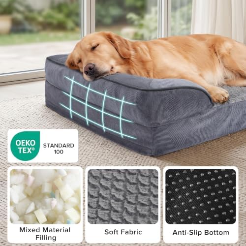 INVENHO Orthopedic Large Dog Bed, Washable Waterproof, Egg-Crate Foam Dog Couch - Image 5