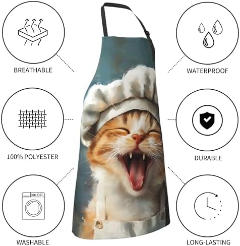 Art Apron with Pocket for Women Men - Image 4