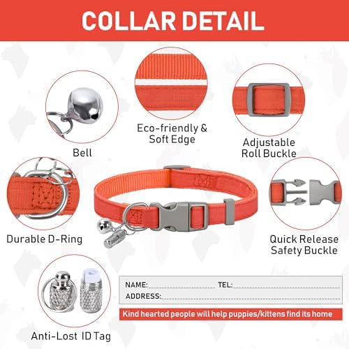 GAMUDA Small Pet Harness Collar and Leash Set, Step in No Chock No Pull Linen - Image 6