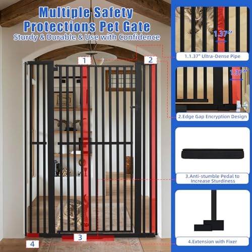 SHYUJAJIE 71 Inch Extra Tall Pet Gate - Image 4