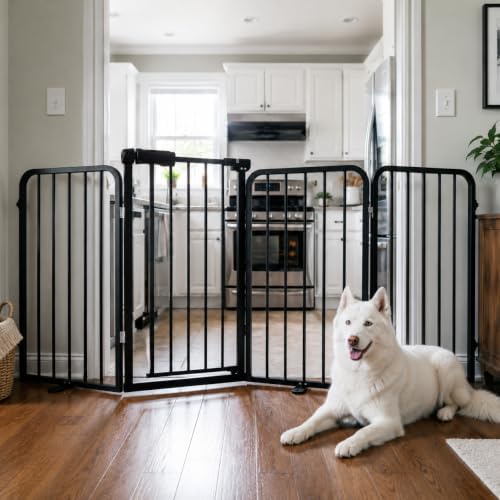 Freestanding Foldable Dog Gate by Foreng