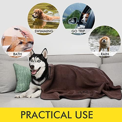 KinHwa Dog Towels for Drying Dogs, Absorbent Microfiber Pet Bath Towel - Image 4
