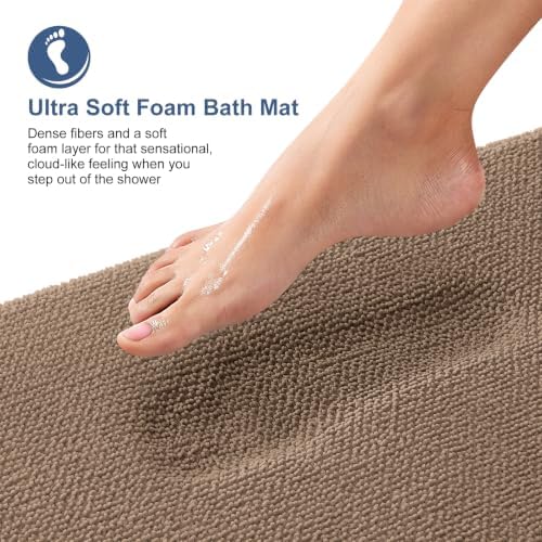 OLANLY Memory Foam Bathroom Runner Rugs 59x20, Absorbent Long Mat - Image 2